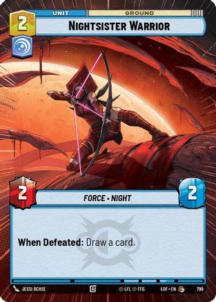 Nightsister Warrior (799) (Hyperspace Foil) (799) [Legends of the Force] - Fantasy Flight Games - Card Brawlers | Quebec | Canada |