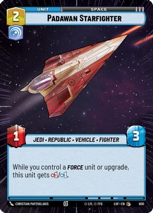 Padawan Starfighter (800) (Hyperspace Foil) (800) [Legends of the Force] - Fantasy Flight Games - Card Brawlers | Quebec | Canada |