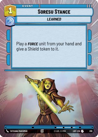 Soresu Stance (816) (Hyperspace Foil) (816) [Legends of the Force] - Fantasy Flight Games - Card Brawlers | Quebec | Canada |