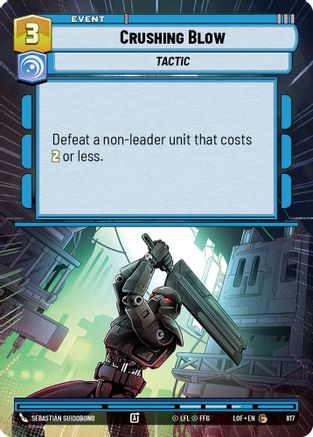 Crushing Blow (817) (Hyperspace Foil) (817) [Legends of the Force] - Fantasy Flight Games - Card Brawlers | Quebec | Canada |