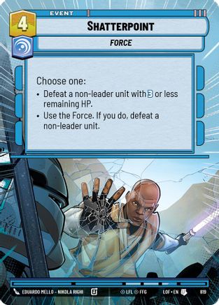 Shatterpoint (819) (Hyperspace Foil) (819) [Legends of the Force] - Fantasy Flight Games - Card Brawlers | Quebec | Canada |