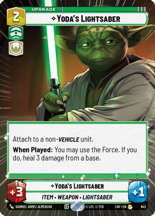 Yoda's Lightsaber (842) (Hyperspace Foil) (842) [Legends of the Force] - Fantasy Flight Games - Card Brawlers | Quebec | Canada |