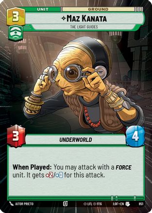 Maz Kanata - The Light Guides (851) (Hyperspace Foil) (851) [Legends of the Force] - Fantasy Flight Games - Card Brawlers | Quebec | Canada |
