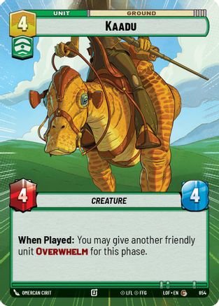 Kaadu (854) (Hyperspace Foil) (854) [Legends of the Force] - Fantasy Flight Games - Card Brawlers | Quebec | Canada |