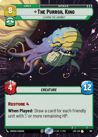 The Purrgil King - Leading The Journey (861) (Hyperspace Foil) (861) [Legends of the Force] - Fantasy Flight Games - Card Brawlers | Quebec | Canada |