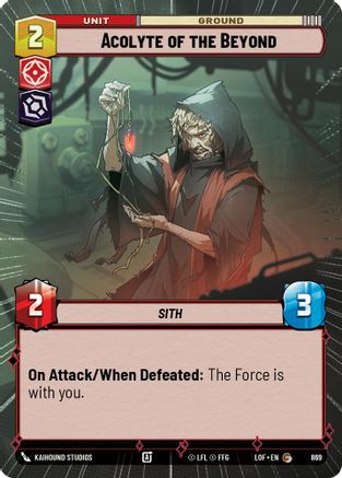 Acolyte of the Beyond (869) (Hyperspace Foil) (869) [Legends of the Force] - Fantasy Flight Games - Card Brawlers | Quebec | Canada |