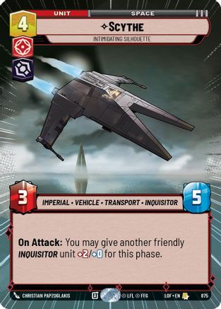 Scythe - Intimidating Silhouette (875) (Hyperspace Foil) (875) [Legends of the Force] - Fantasy Flight Games - Card Brawlers | Quebec | Canada |