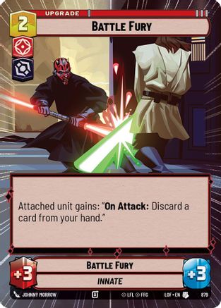 Battle Fury (879) (Hyperspace Foil) (879) [Legends of the Force] - Fantasy Flight Games - Card Brawlers | Quebec | Canada |