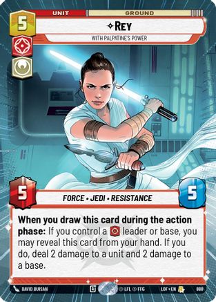 Rey - With Palpatine's Power (888) (Hyperspace Foil) (888) [Legends of the Force] - Fantasy Flight Games - Card Brawlers | Quebec | Canada |