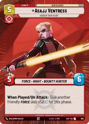 Asajj Ventress - Harden Your Heart (905) (Hyperspace Foil) (905) [Legends of the Force] - Fantasy Flight Games - Card Brawlers | Quebec | Canada |