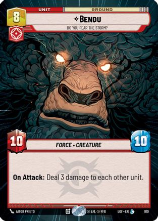 Bendu - Do You Fear the Storm? (910) (Hyperspace Foil) (910) [Legends of the Force] - Fantasy Flight Games - Card Brawlers | Quebec | Canada |