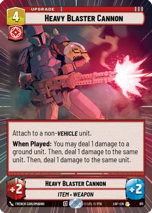 Heavy Blaster Cannon (911) (Hyperspace Foil) (911) [Legends of the Force] - Fantasy Flight Games - Card Brawlers | Quebec | Canada |