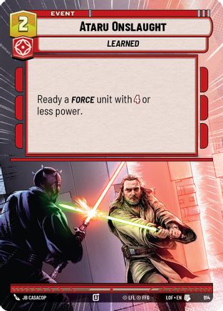 Ataru Onslaught (914) (Hyperspace Foil) (914) [Legends of the Force] - Fantasy Flight Games - Card Brawlers | Quebec | Canada |