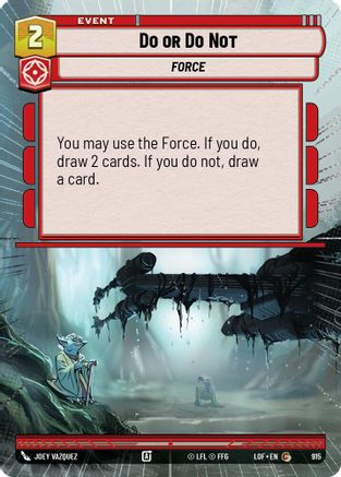 Do or Do Not (915) (Hyperspace Foil) (915) [Legends of the Force] - Fantasy Flight Games - Card Brawlers | Quebec | Canada |
