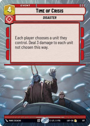 Time of Crisis (917) (Hyperspace Foil) (917) [Legends of the Force] - Fantasy Flight Games - Card Brawlers | Quebec | Canada |