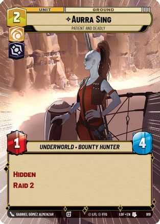 Aurra Sing - Patient and Deadly (919) (Hyperspace Foil) (919) [Legends of the Force] - Fantasy Flight Games - Card Brawlers | Quebec | Canada |