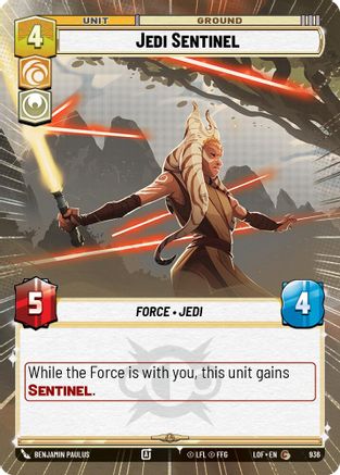 Jedi Sentinel (936) (Hyperspace Foil) (936) [Legends of the Force] - Fantasy Flight Games - Card Brawlers | Quebec | Canada |