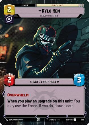 Kylo Ren - I Know Your Story (969) (Hyperspace Foil) (969) [Legends of the Force] - Fantasy Flight Games - Card Brawlers | Quebec | Canada |