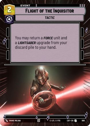 Flight of the Inquisitor (980) (Hyperspace Foil) (980) [Legends of the Force] - Fantasy Flight Games - Card Brawlers | Quebec | Canada |