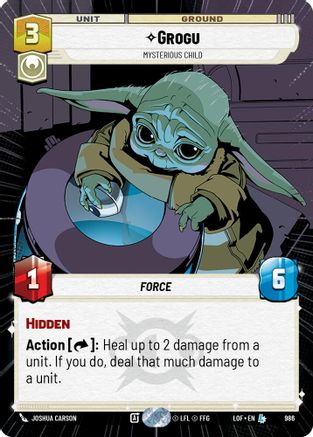 Grogu - Mysterious Child (986) (Hyperspace Foil) (986) [Legends of the Force] - Fantasy Flight Games - Card Brawlers | Quebec | Canada |