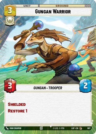 Gungan Warrior (987) (Hyperspace Foil) (987) [Legends of the Force] - Fantasy Flight Games - Card Brawlers | Quebec | Canada |