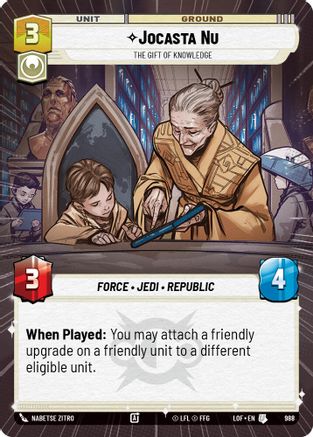 Jocasta Nu - The Gift of Knowledge (988) (Hyperspace Foil) (988) [Legends of the Force] - Fantasy Flight Games - Card Brawlers | Quebec | Canada |