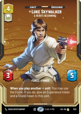 Luke Skywalker - A Hero's Beginning (1033) (Prestige) (1033) [Legends of the Force] - Fantasy Flight Games - Card Brawlers | Quebec | Canada |