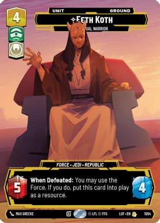 Eeth Koth - Spiritual Warrior (1054) (Prestige) (1054) [Legends of the Force] - Fantasy Flight Games - Card Brawlers | Quebec | Canada |