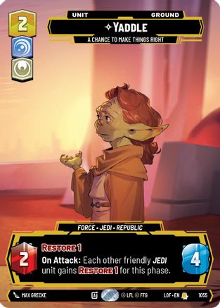 Yaddle - A Chance To Make Things Right (1055) (Prestige) (1055) [Legends of the Force] - Fantasy Flight Games - Card Brawlers | Quebec | Canada |