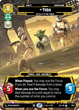 Yoda - My Ally is the Force (1057) (Prestige) (1057) [Legends of the Force] - Fantasy Flight Games - Card Brawlers | Quebec | Canada |