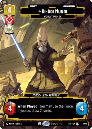Ki-Adi-Mundi - We Must Push On (1058) (Prestige) (1058) [Legends of the Force] - Fantasy Flight Games - Card Brawlers | Quebec | Canada |
