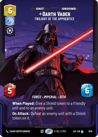 Darth Vader - Twilight of the Apprentice (1070) (Prestige Foil) (1070) [Legends of the Force]