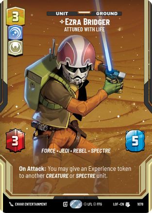 Ezra Bridger - Attuned With Life (1078) (Prestige Foil) (1078) [Legends of the Force] - Fantasy Flight Games - Card Brawlers | Quebec | Canada |