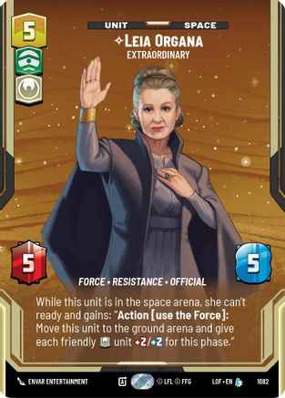 Leia Organa - Extraordinary (1082) (Prestige Foil) (1082) [Legends of the Force] - Fantasy Flight Games - Card Brawlers | Quebec | Canada |