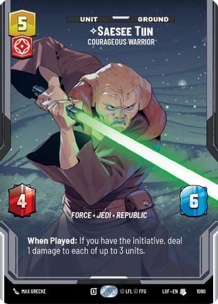Saesee Tiin - Courageous Warrior (1090) (Prestige Foil) (1090) [Legends of the Force] - Fantasy Flight Games - Card Brawlers | Quebec | Canada |