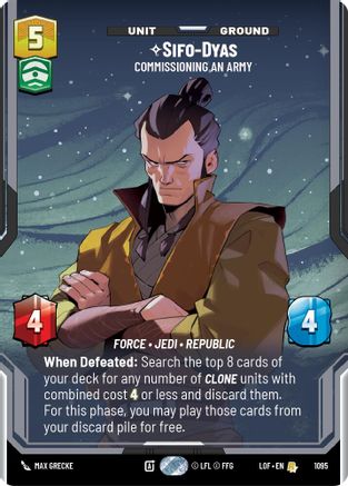 Sifo-Dyas - Commissioning An Army (1095) (Prestige Foil) (1095) [Legends of the Force] - Fantasy Flight Games - Card Brawlers | Quebec | Canada |