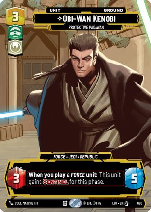Obi-Wan Kenobi - Protective Padawan (1096) (Prestige Foil) (1096) [Legends of the Force] - Fantasy Flight Games - Card Brawlers | Quebec | Canada |