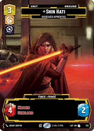 Shin Hati - Overeager Apprentice (1112) (Prestige Foil) (1112) [Legends of the Force] - Fantasy Flight Games - Card Brawlers | Quebec | Canada |