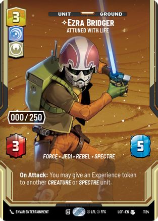 Ezra Bridger - Attuned With Life (1124) (Serialized) (1124) [Legends of the Force] - Fantasy Flight Games - Card Brawlers | Quebec | Canada |