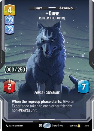 Dume - Redeem the Future (1134) (Serialized) (1134) [Legends of the Force] - Fantasy Flight Games - Card Brawlers | Quebec | Canada |