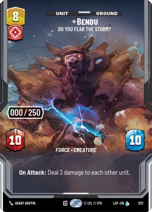 Bendu - Do You Fear the Storm? (1137) (Serialized) (1137) [Legends of the Force] - Fantasy Flight Games - Card Brawlers | Quebec | Canada |