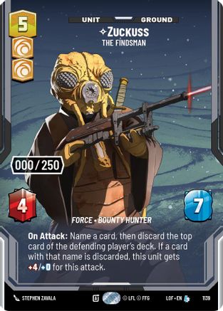 Zuckuss - The Findsman (1139) (Serialized) (1139) [Legends of the Force] - Fantasy Flight Games - Card Brawlers | Quebec | Canada |