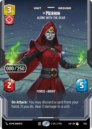 Merrin - Alone with the Dead (1140) (Serialized) (1140) [Legends of the Force] - Fantasy Flight Games - Card Brawlers | Quebec | Canada |