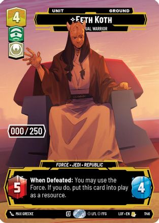 Eeth Koth - Spiritual Warrior (1146) (Serialized) (1146) [Legends of the Force] - Fantasy Flight Games - Card Brawlers | Quebec | Canada |