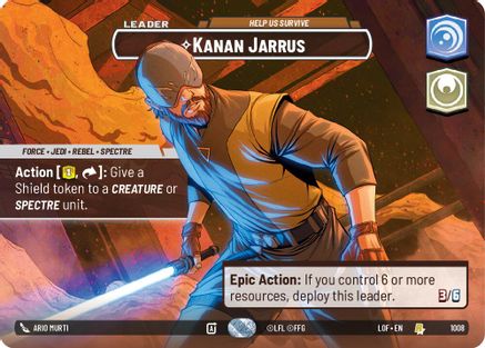 Kanan Jarrus - Help Us Survive (1008) (Showcase) (1008) [Legends of the Force] - Fantasy Flight Games - Card Brawlers | Quebec | Canada |