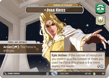 Avar Kriss - Marshal of Starlight (1011) (Showcase) (1011) [Legends of the Force] - Fantasy Flight Games - Card Brawlers | Quebec | Canada |