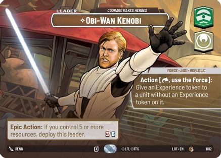 Obi-Wan Kenobi - Courage Makes Heroes (1012) (Showcase) (1012) [Legends of the Force] - Fantasy Flight Games - Card Brawlers | Quebec | Canada |