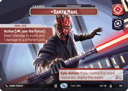 Darth Maul - Sith Revealed (1013) (Showcase) (1013) [Legends of the Force] - Fantasy Flight Games - Card Brawlers | Quebec | Canada |