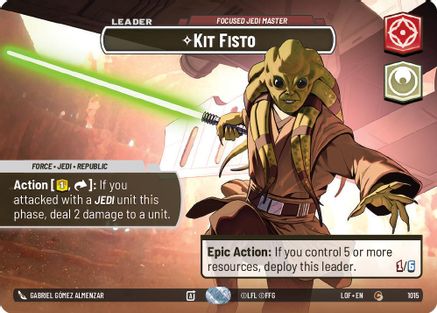 Kit Fisto - Focused Jedi Master (1015) (Showcase) (1015) [Legends of the Force] - Fantasy Flight Games - Card Brawlers | Quebec | Canada |