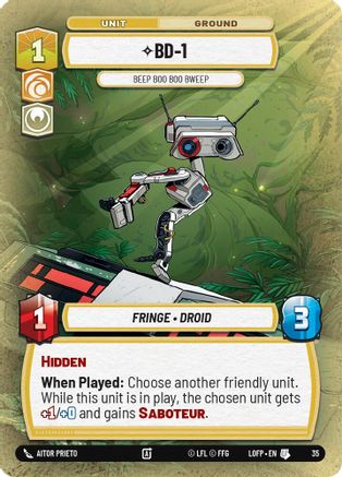 BD-1 - Beep Boo Boo Bweep (35) (35) [Légendes de la Force : Jeu hebdomadaire] 